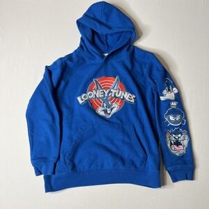 Vintage Kids Looney Tunes Blue Sweatshirt Size XL 14/16